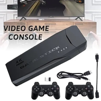 Wireless video games for tv gaming Retro gaming console with Game Stick 1080p Plug & Play TV Video Game Set for 2 player with 9Emulator for Kids & Old School Station Video Game - Naivri