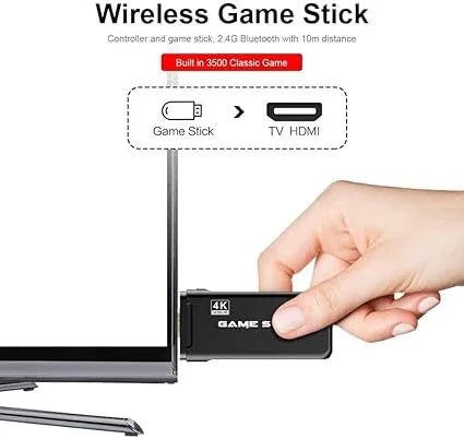 Wireless video games for tv gaming Retro gaming console with Game Stick 1080p Plug & Play TV Video Game Set for 2 player with 9Emulator for Kids & Old School Station Video Game - Naivri