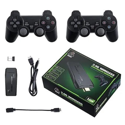 Wireless video games for tv gaming Retro gaming console with Game Stick 1080p Plug & Play TV Video Game Set for 2 player with 9Emulator for Kids & Old School Station Video Game - Naivri