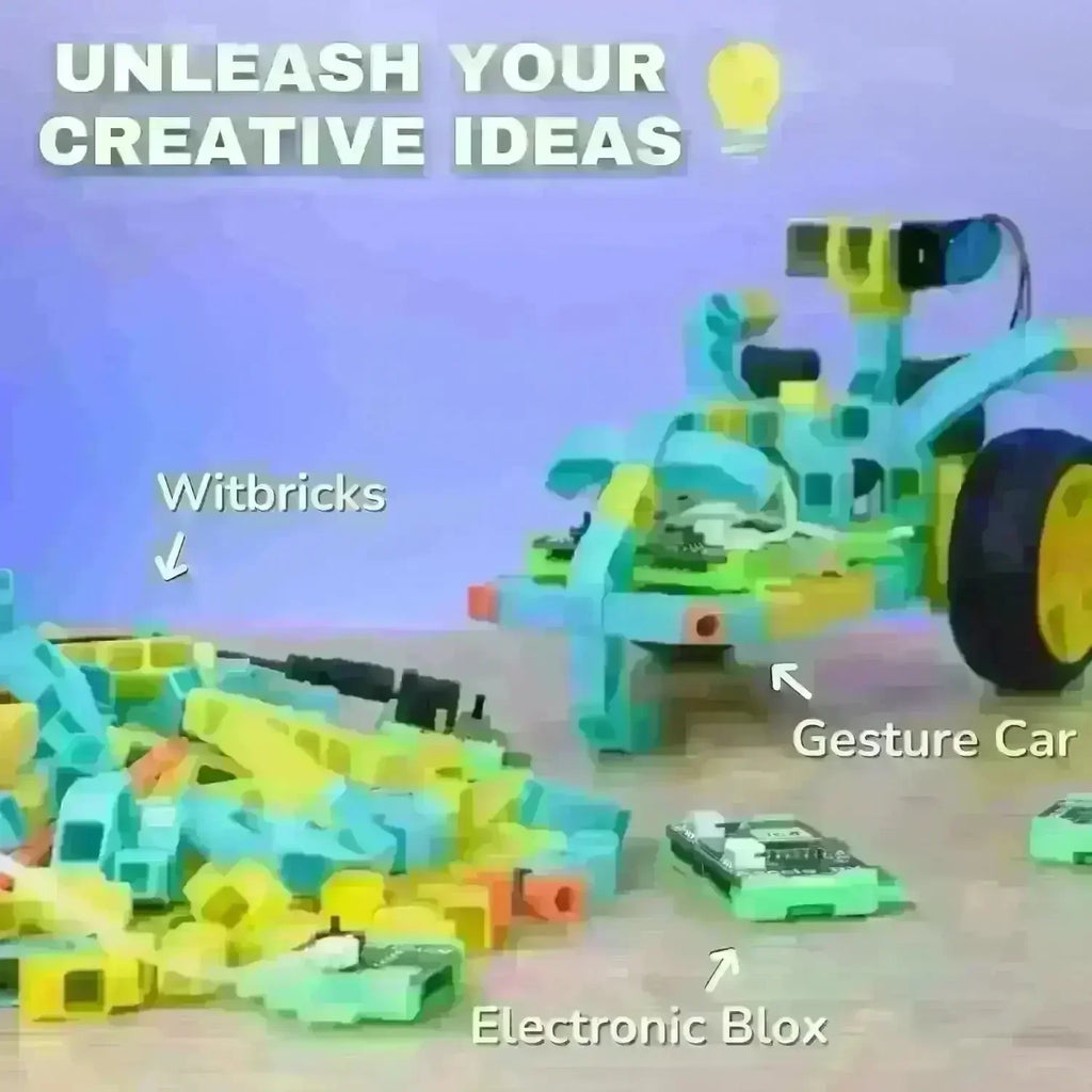 WitBlox DIY Robotics Kit for Kids – Robo Gesture Sensor Modular Kit | Hand-Controlled Gesture Sensing RC Car & Robotic Arm | STEM Educational Toy for Age 8+ | Includes 180+ Parts, 1-Year Warranty, Free 3 Live Classes - Naivri