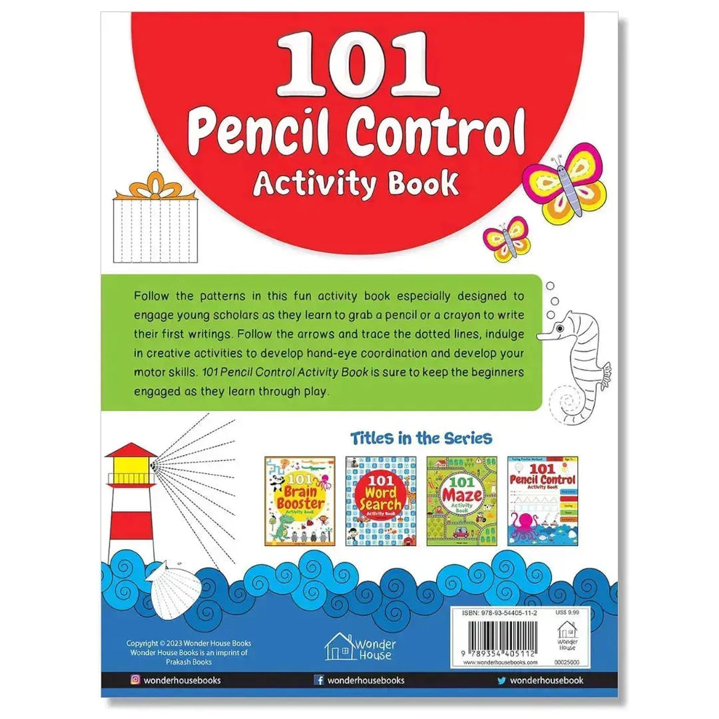 Wonder House 101 Pencil Control Activity Book - Naivri