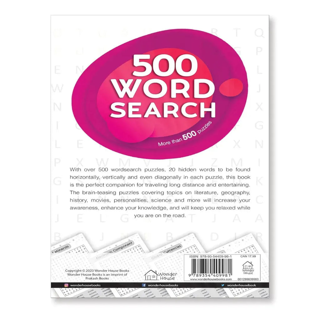 Wonder House 500 Word Search Bind-up - Naivri