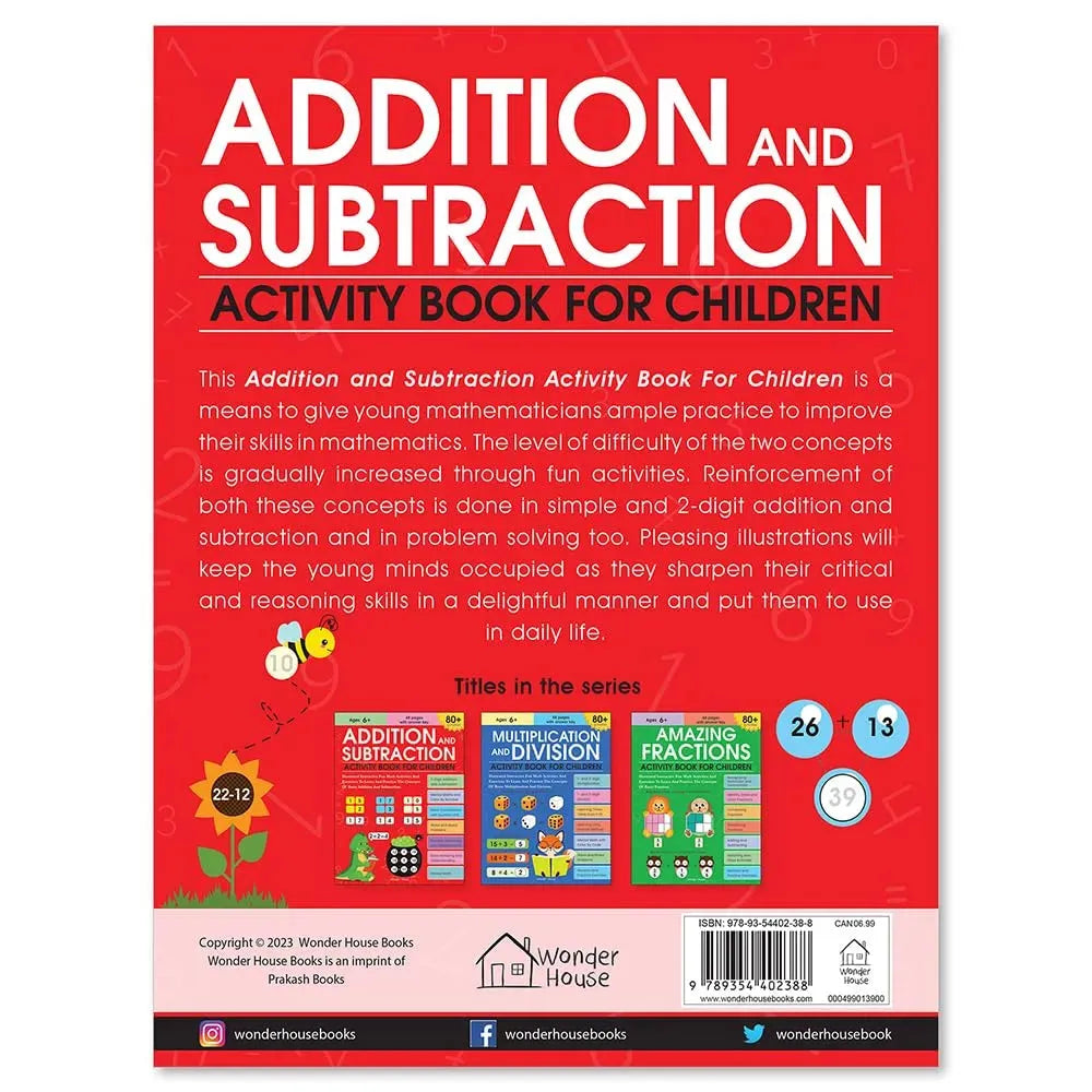 Wonder House Addition And Subtraction Activity Book - Naivri