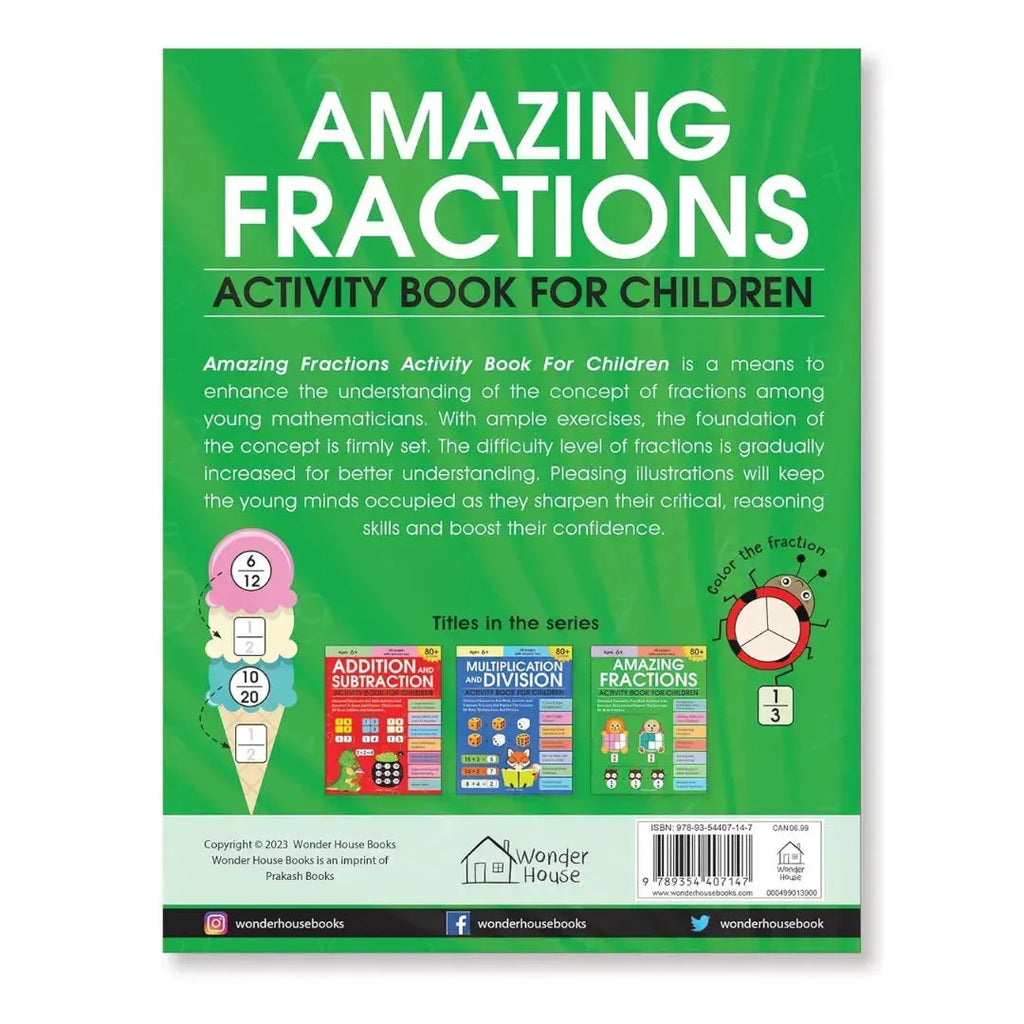 Wonder House Amazing Fractions Activity Book - Naivri