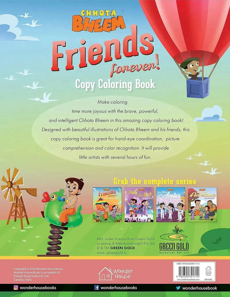 Wonder House Chhota Bheem Friends Forever Copy Coloring Book - Naivri