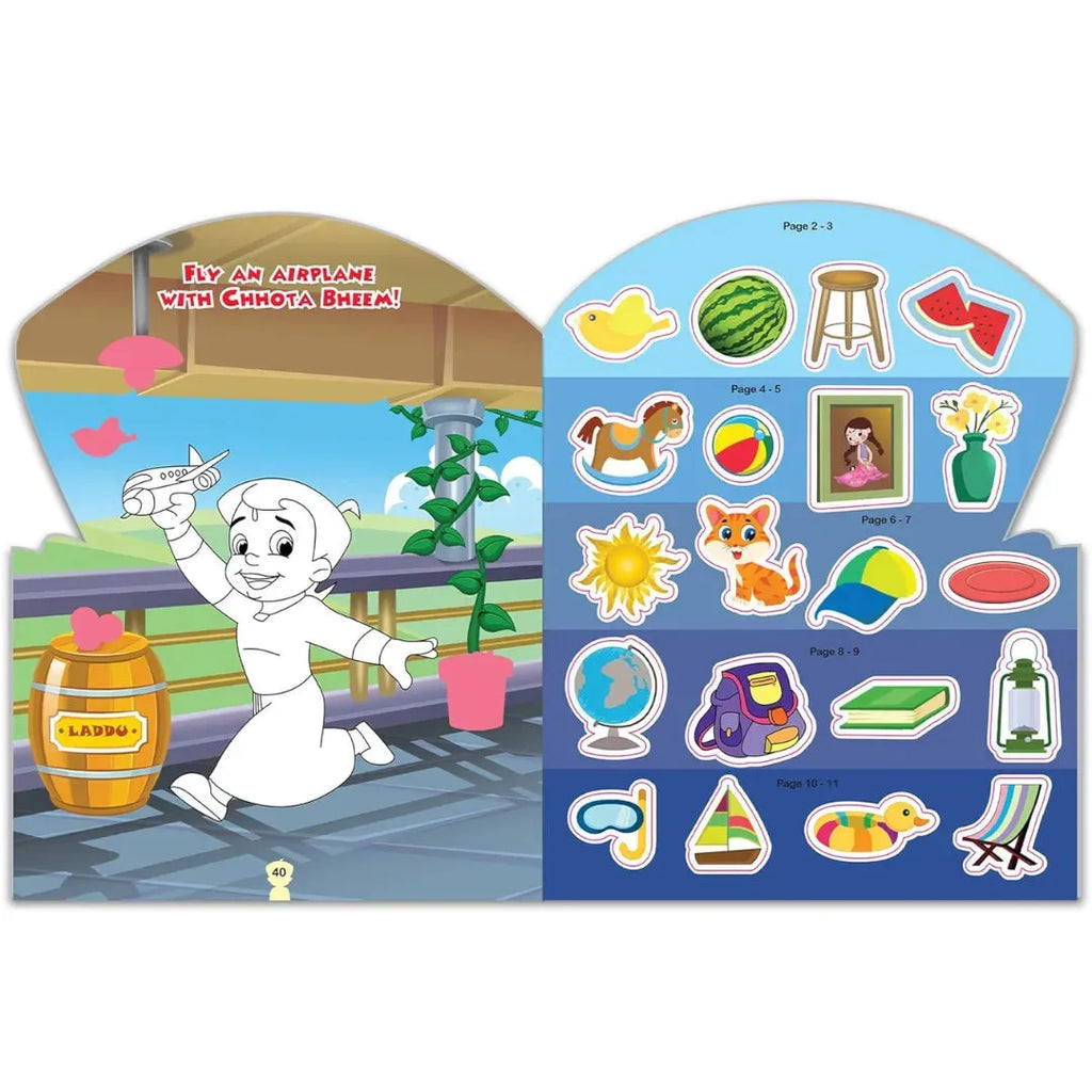 Wonder House Chhota Bheem - It's Fun Together : Sticker And Coloring Fun Activity Book - Naivri