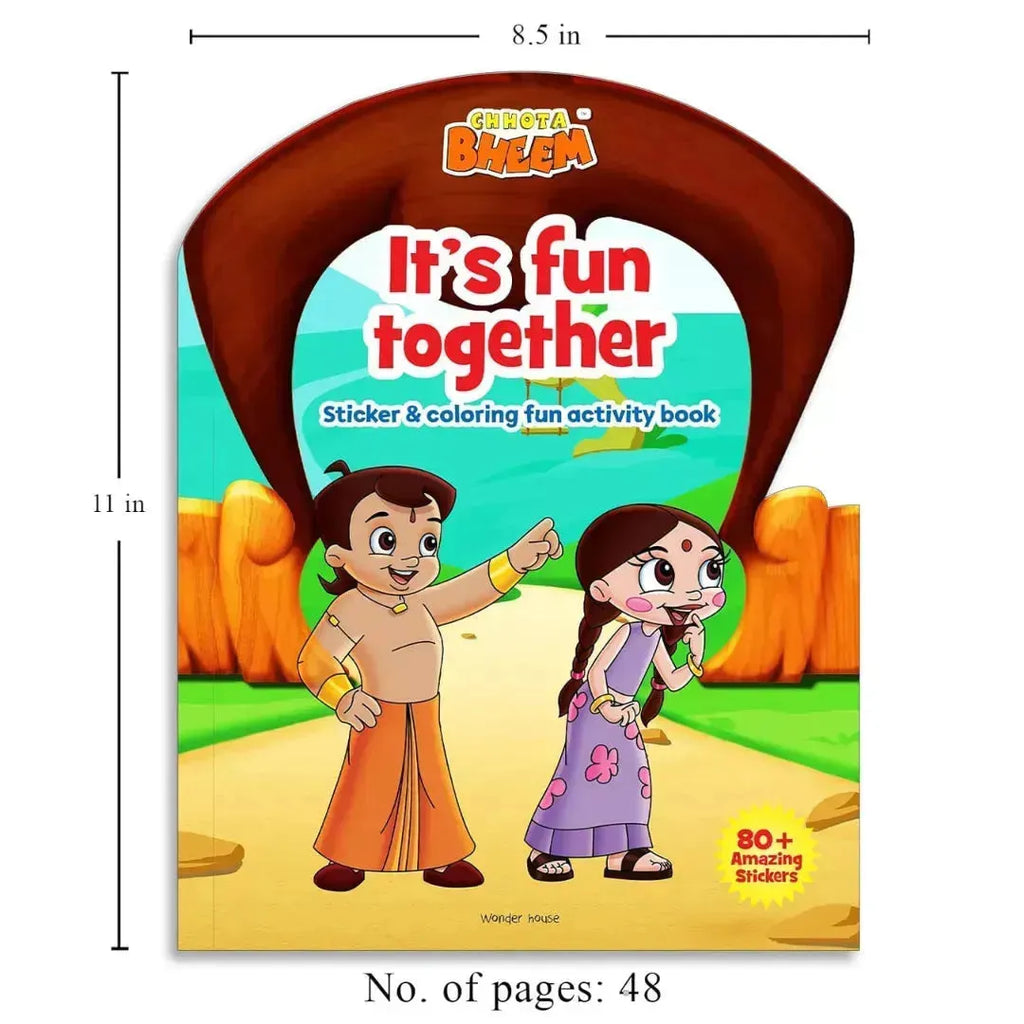 Wonder House Chhota Bheem - It's Fun Together : Sticker And Coloring Fun Activity Book - Naivri