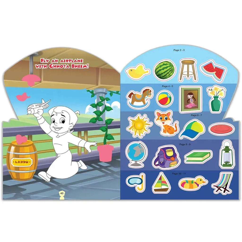 Wonder House Chhota Bheem It's Fun Together Sticker And Coloring Fun Activity Book - Naivri