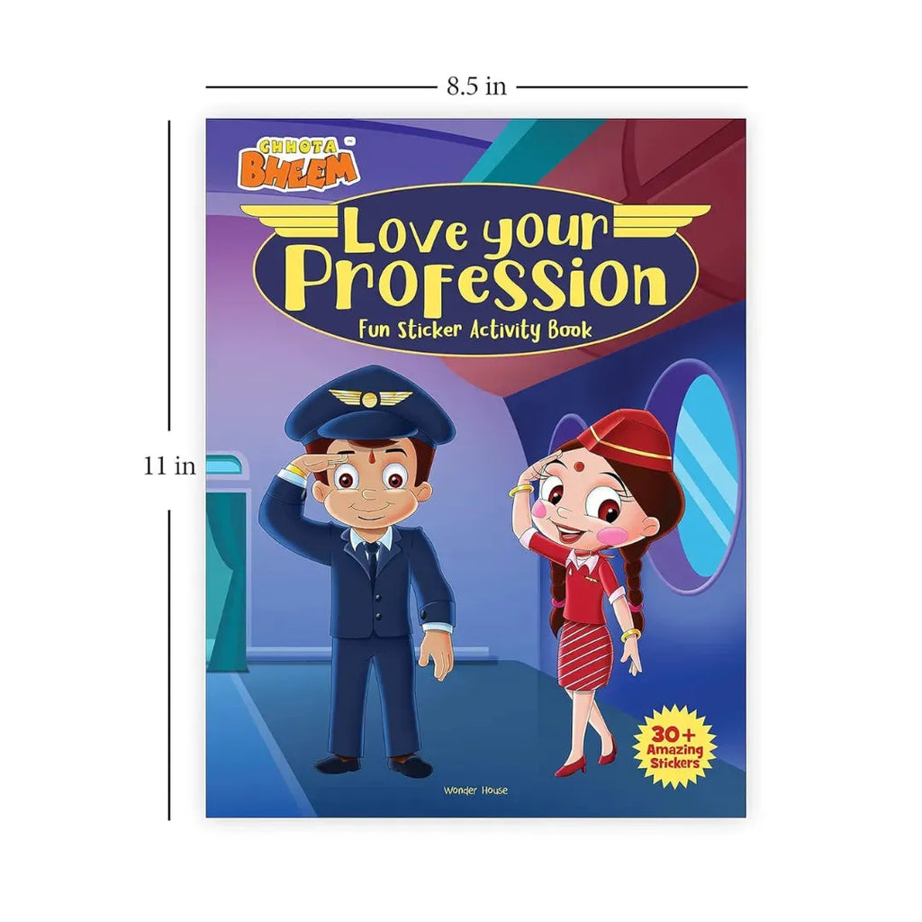 Wonder House Chhota Bheem Love Your Profession Sticker Activity Book - Naivri