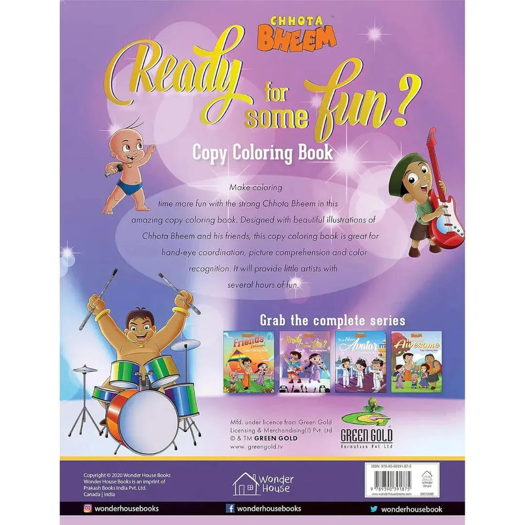 Wonder House Chhota Bheem Ready For Some Fun Copy Coloring Book - Naivri