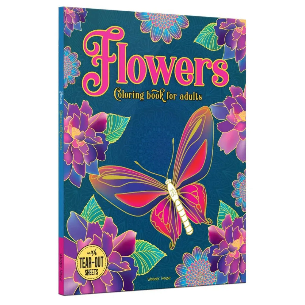 Wonder House Flowers Coloring Book - Naivri