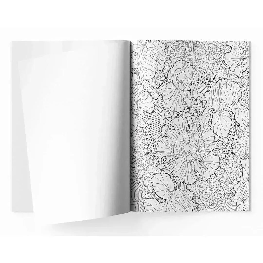 Wonder House Flowers Coloring Book - Naivri