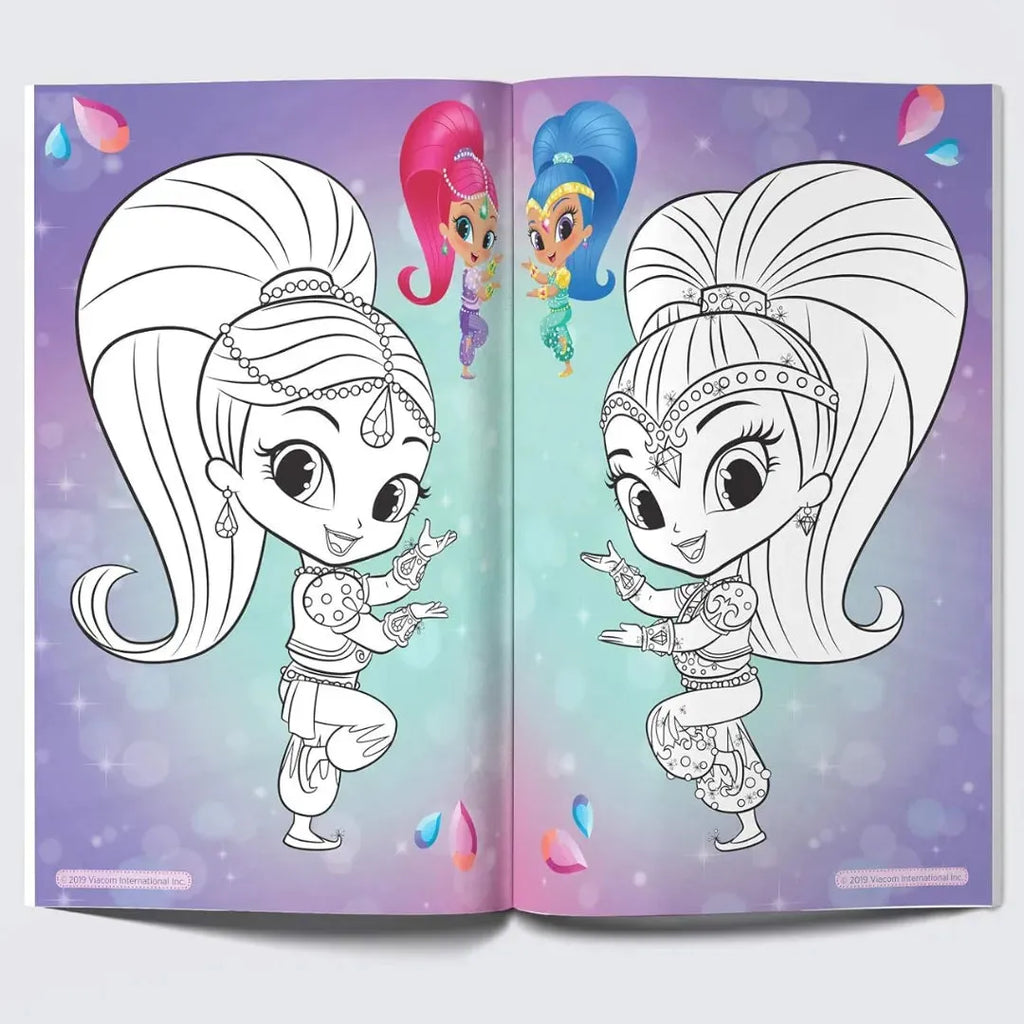 Wonder House Genie in the Bottle Giant Coloring Book Shimmer & Shine - Naivri