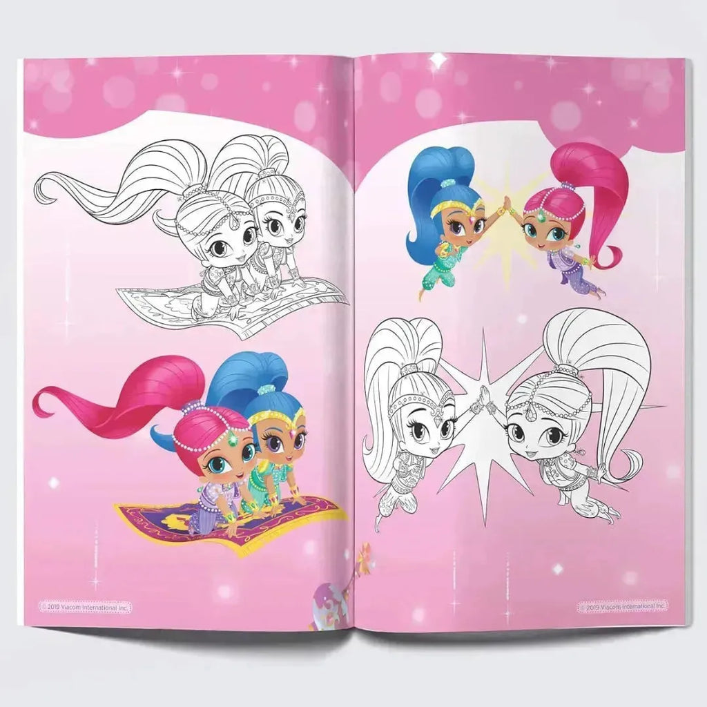 Wonder House Genie in the Bottle Giant Coloring Book Shimmer & Shine - Naivri