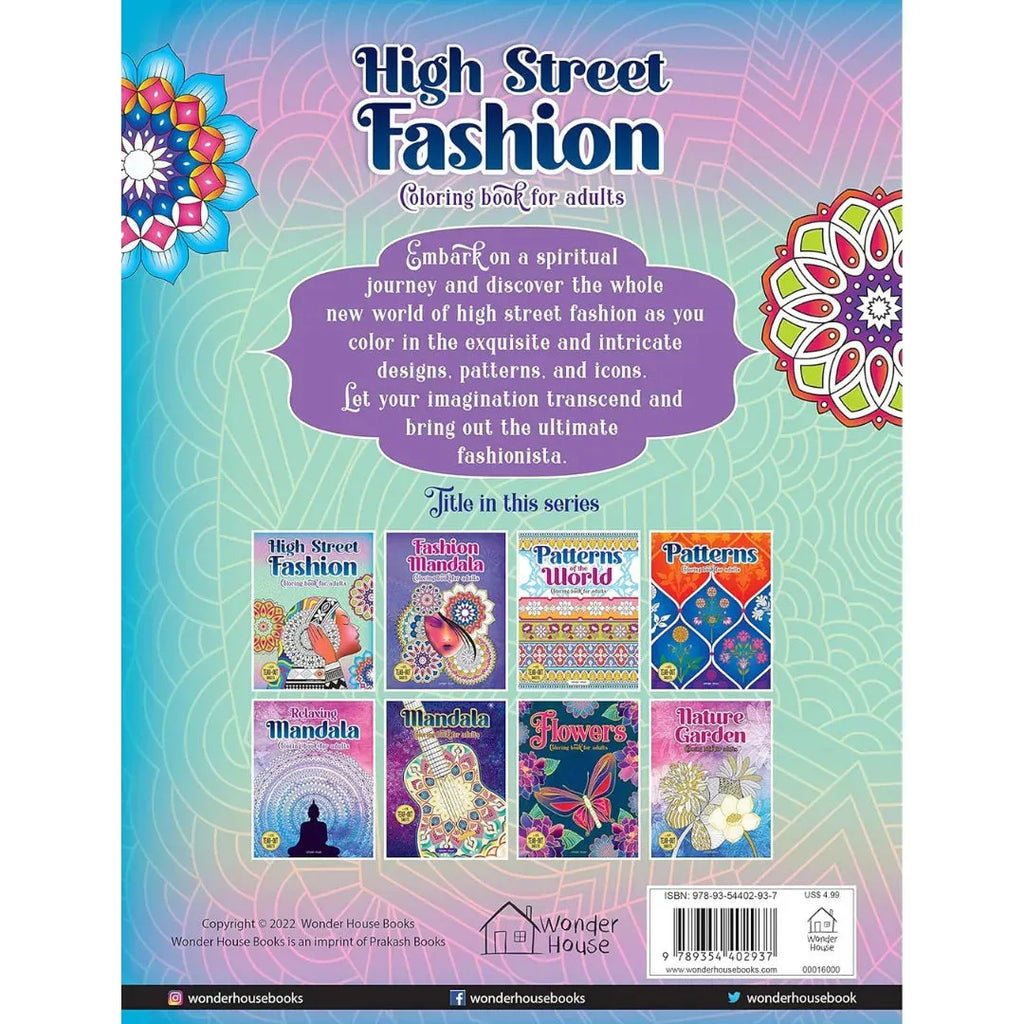 Wonder House High Street Fashion Coloring Book - Naivri