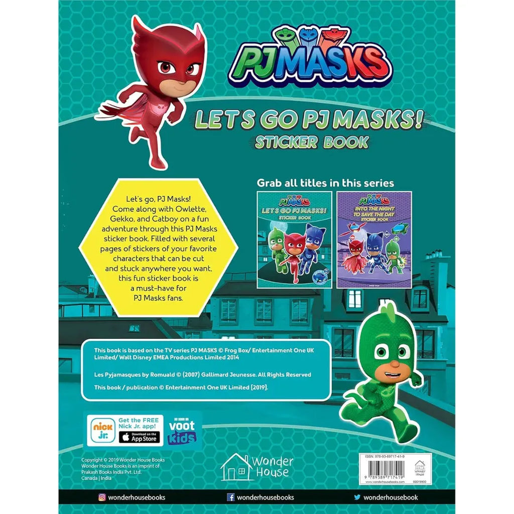 Wonder House Let's Go PJ Masks Stickers Book - Naivri