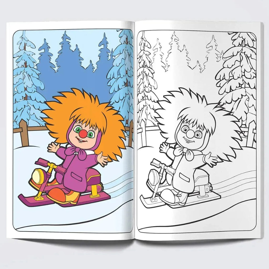 Wonder House Masha And The Bear Friends Forever Giant Coloring Book - Naivri