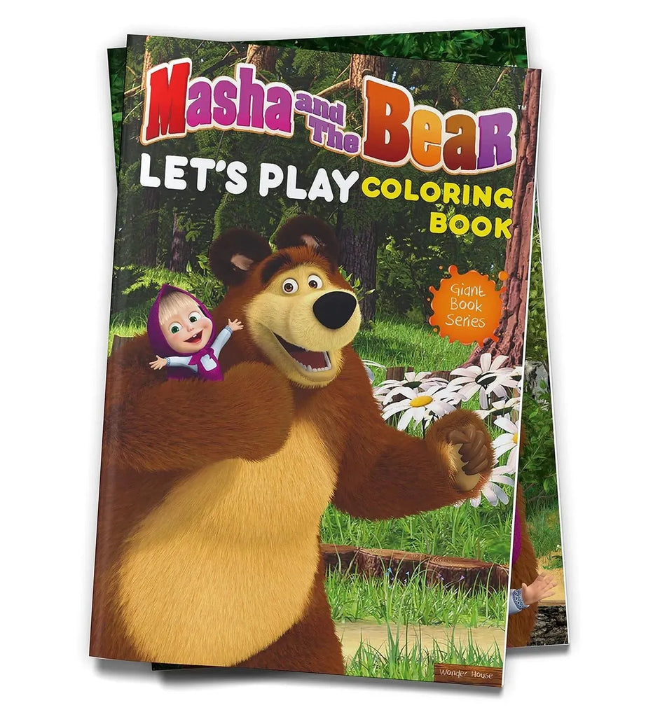 Wonder House Masha And The Bear Let's Play Giant Coloring Book - Naivri