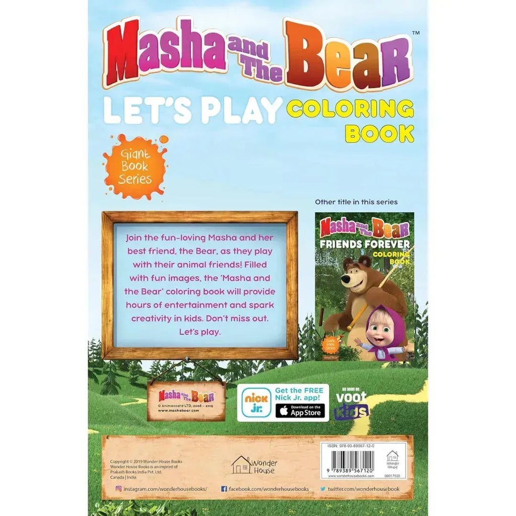 Wonder House Masha And The Bear Let's Play Giant Coloring Book - Naivri