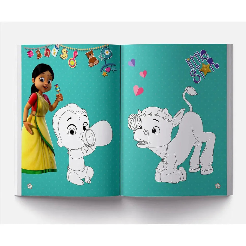 Wonder House Mighty Little Bheem Playtime Sticker And Coloring Activity Book - Naivri