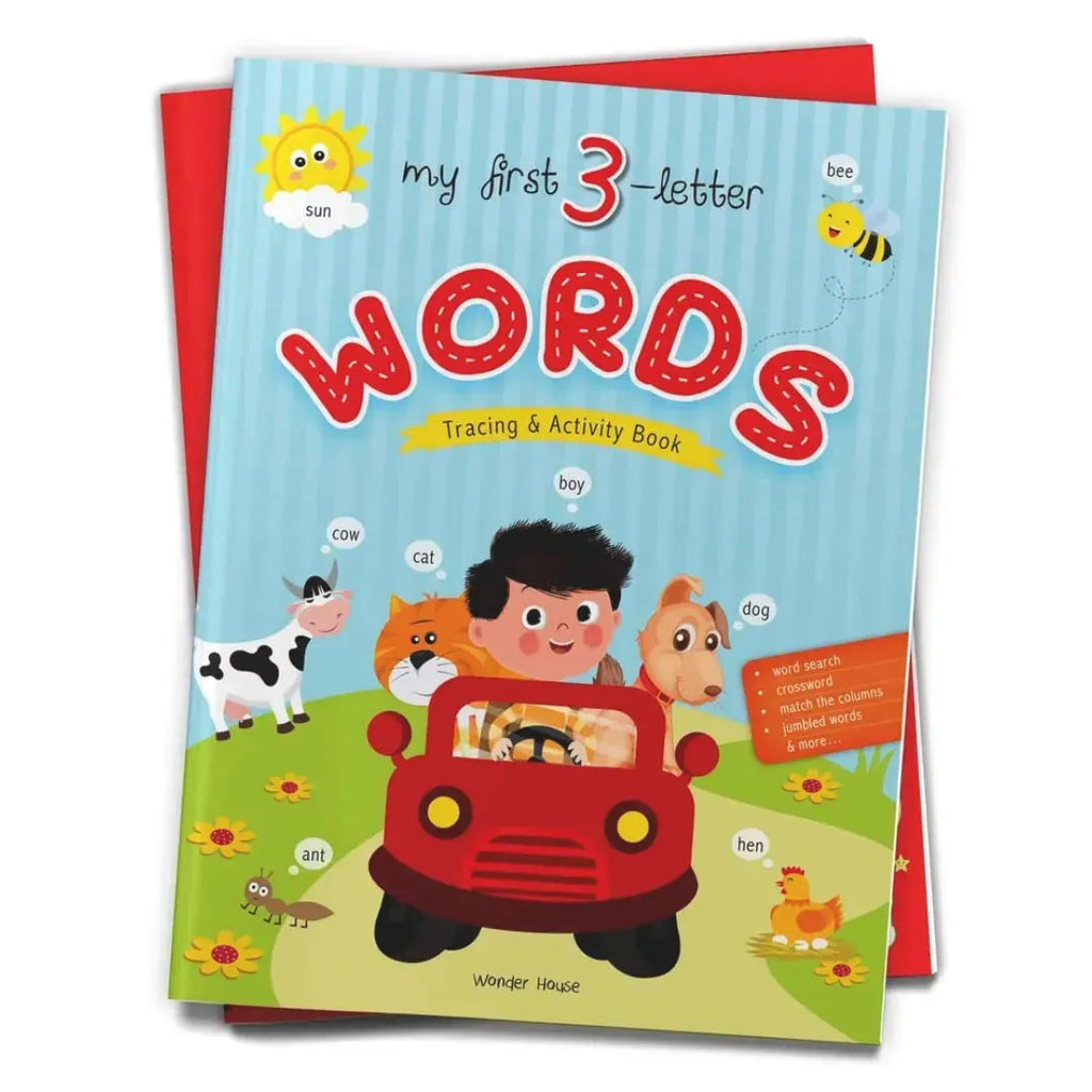 Wonder House My First 3 Letter Words Tracing And Activity Book - Naivri