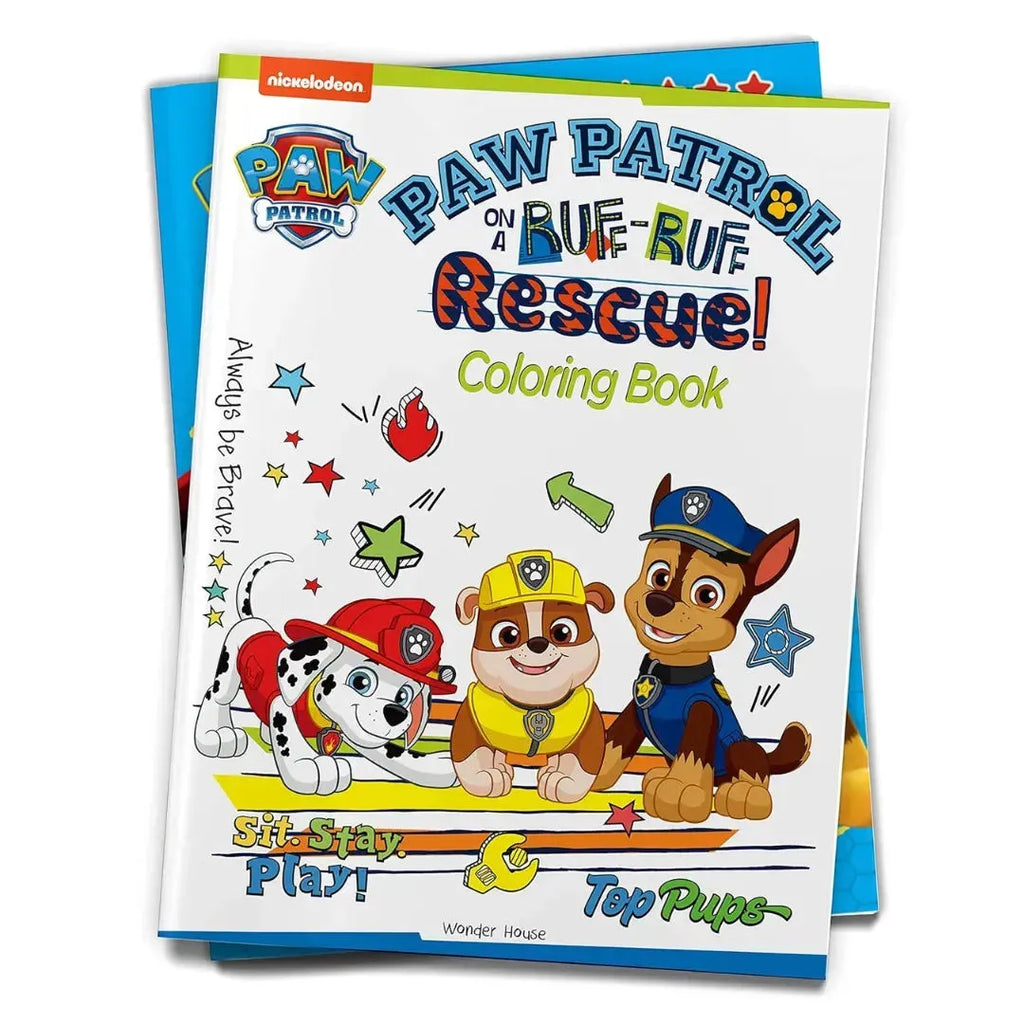 Wonder House Paw Patrol On A Ruff-Ruff Rescue Coloring Book - Naivri