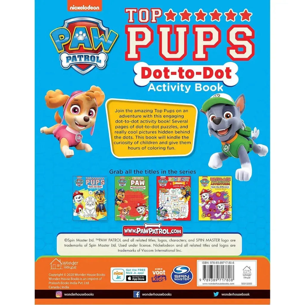 Wonder House Paw Patrol Top Pups Dot to Dot Activity Book - Naivri