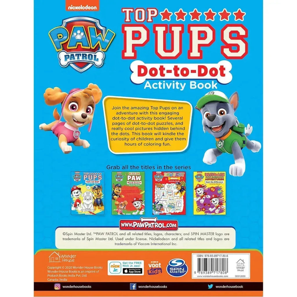 Wonder House Paw Patrol Top Pups Dot to Dot Activity Book - Naivri