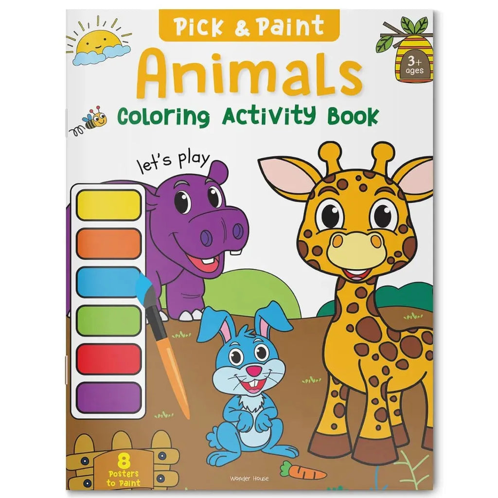 Wonder House Pick and Paint Coloring Activity Book Animals - Naivri