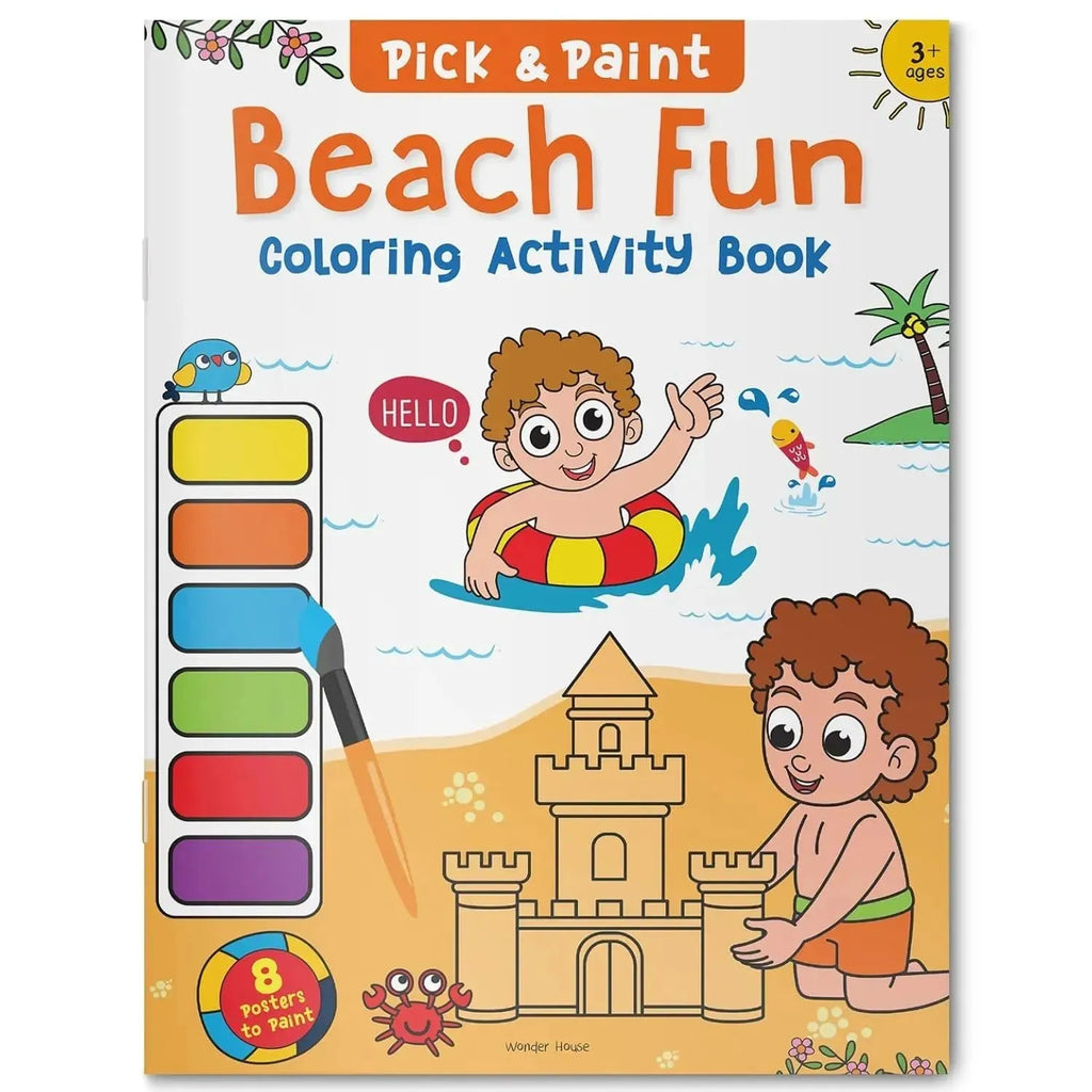 Wonder House Pick and Paint Coloring Activity Book Beach Fun - Naivri