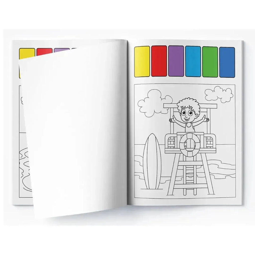 Wonder House Pick and Paint Coloring Activity Book Beach Fun - Naivri