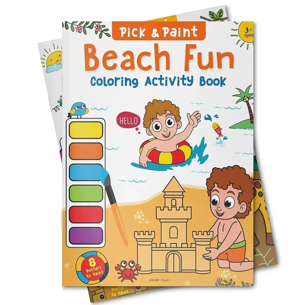 Wonder House Pick and Paint Coloring Activity Book Beach Fun - Naivri