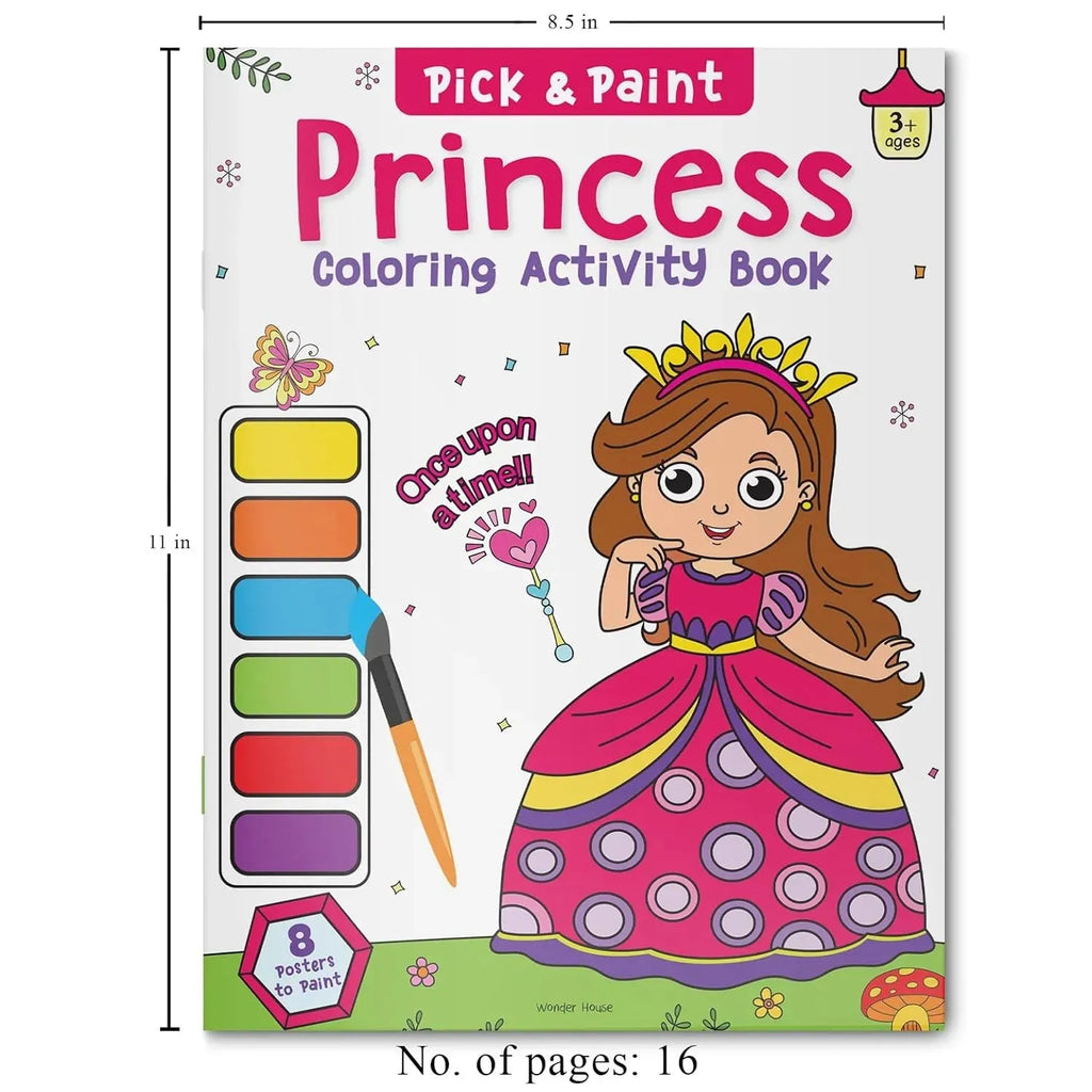 Wonder House Pick and Paint Coloring Activity Book Princess - Naivri