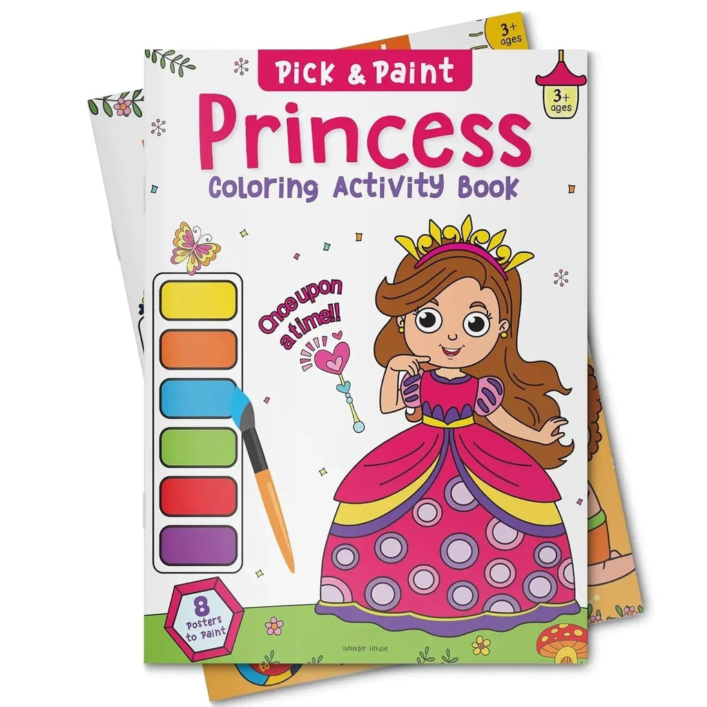 Wonder House Pick and Paint Coloring Activity Book Princess - Naivri