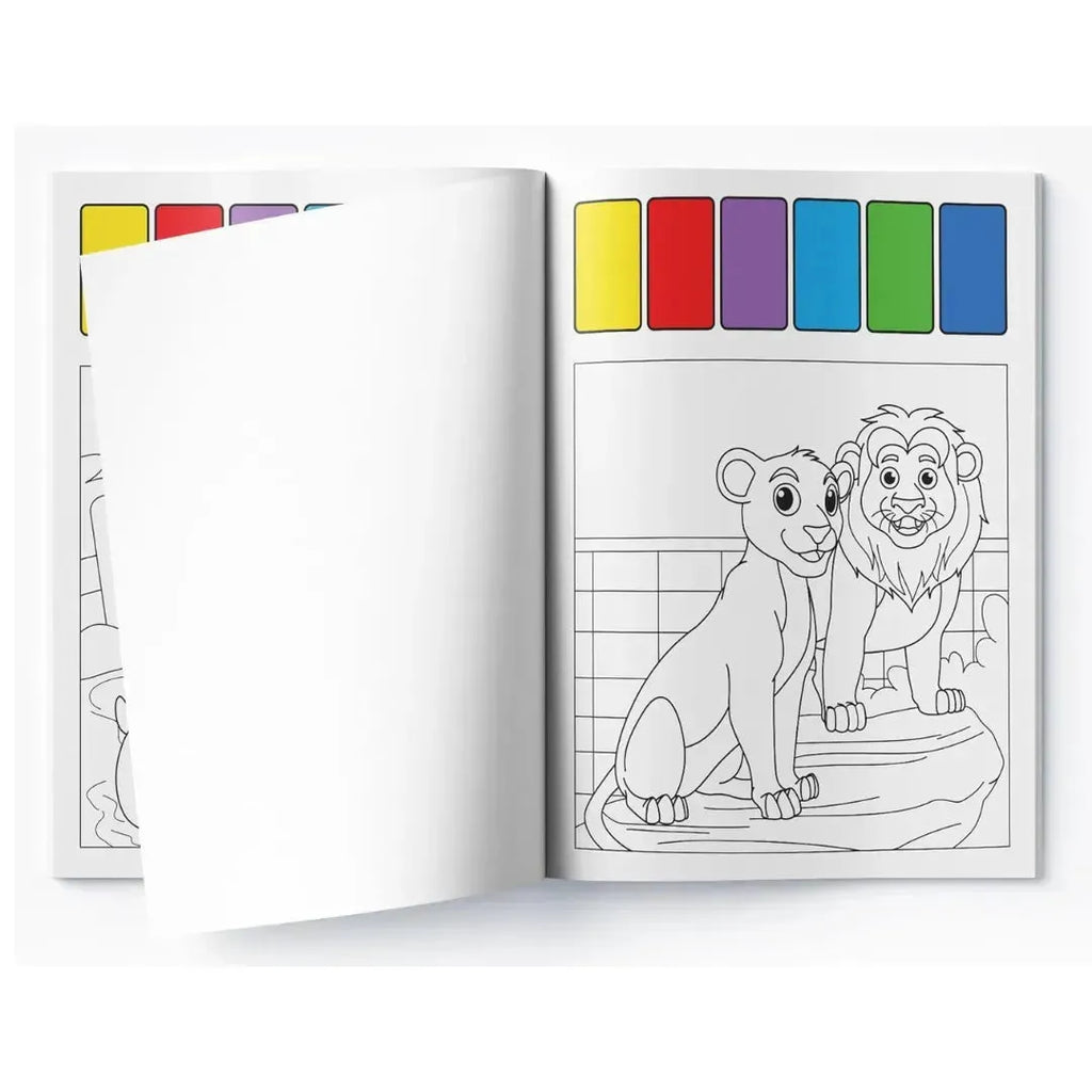 Wonder House Pick and Paint Coloring Activity Book Zoo World - Naivri