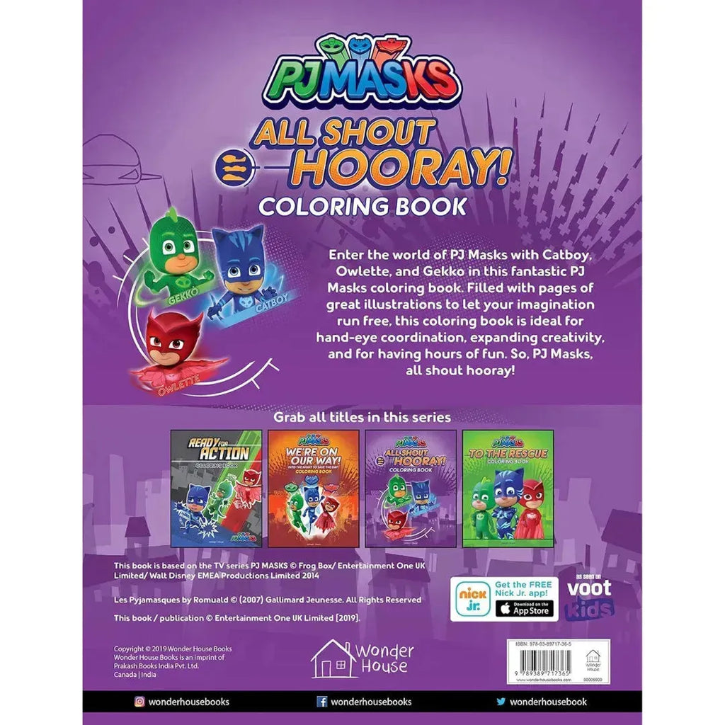 Wonder House PJ Masks All Shout Hooray Coloring Book - Naivri