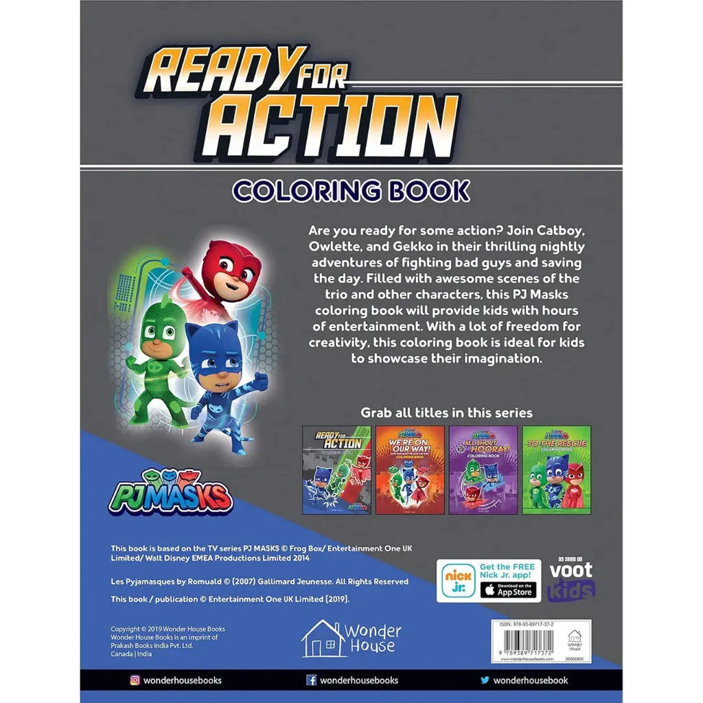 Wonder House PJ Masks Ready For Action Coloring Book - Naivri