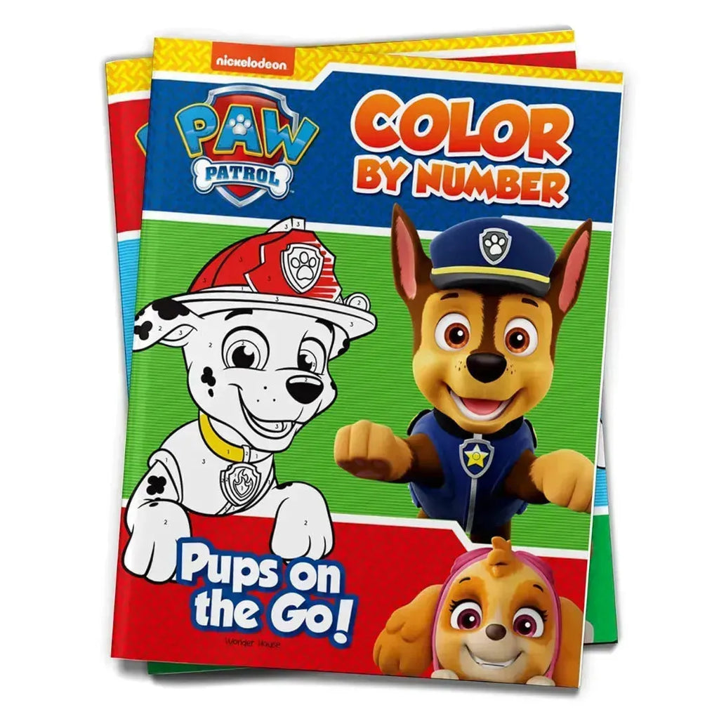 Wonder House Pups On The Go Paw Patrol Color By Number Activity Book - Naivri