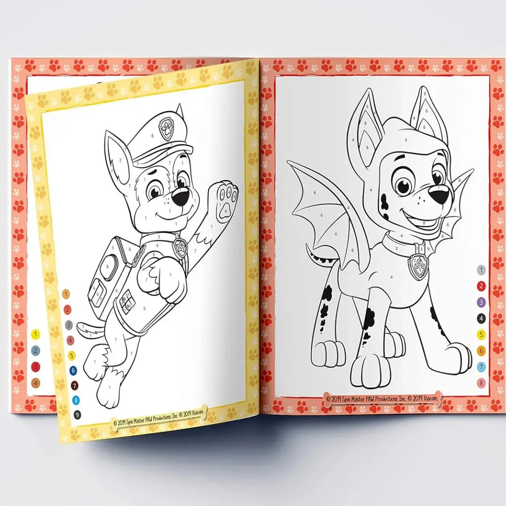 Wonder House Pups On The Go Paw Patrol Color By Number Activity Book - Naivri