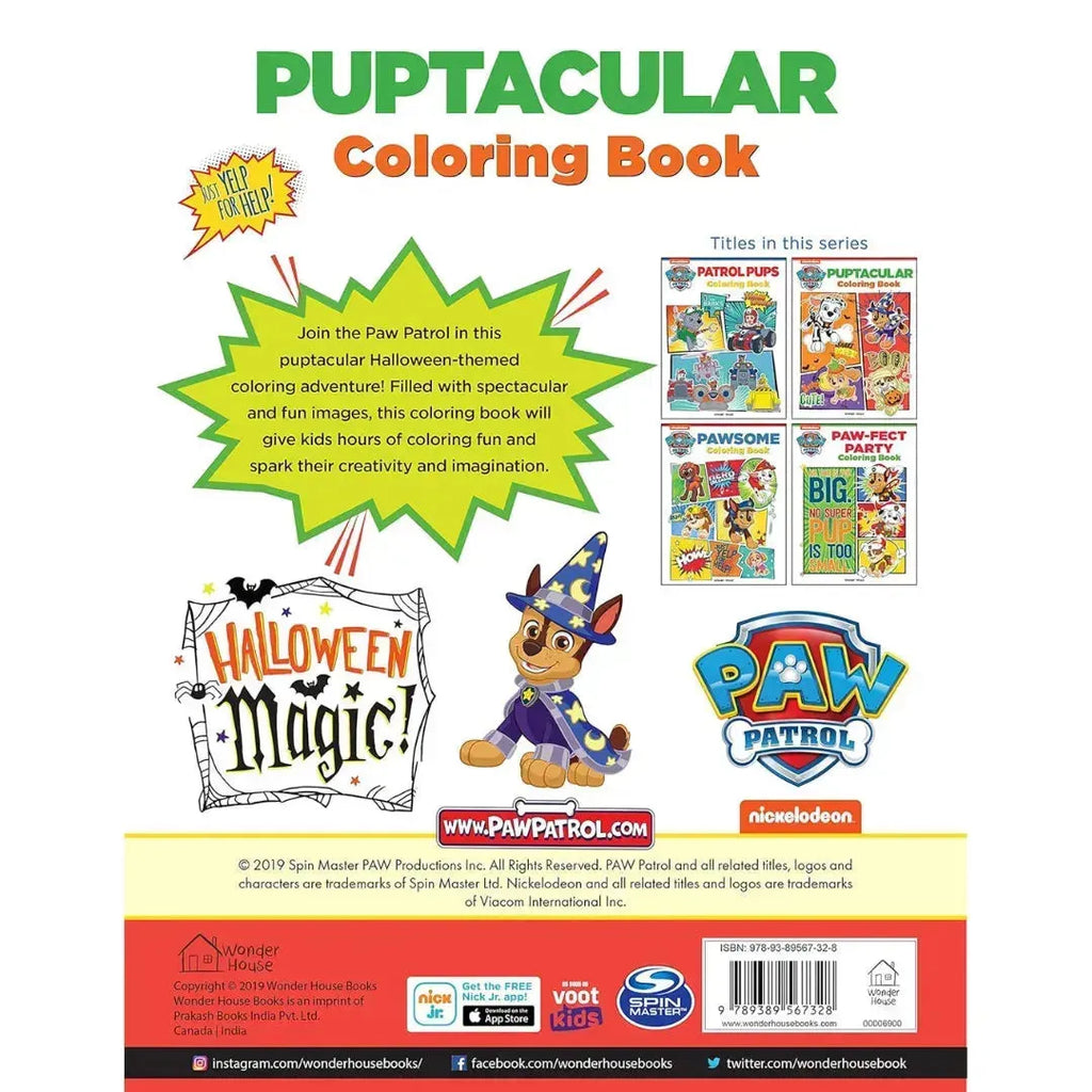 Wonder House Puptacular Paw Patrol Coloring Book - Naivri