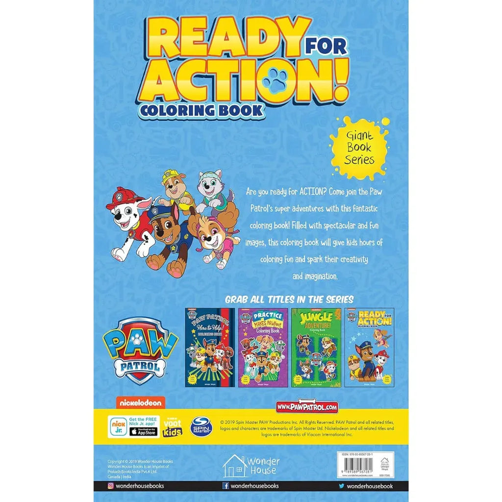 Wonder House Ready For Action Paw Patrol Giant Coloring Book - Naivri