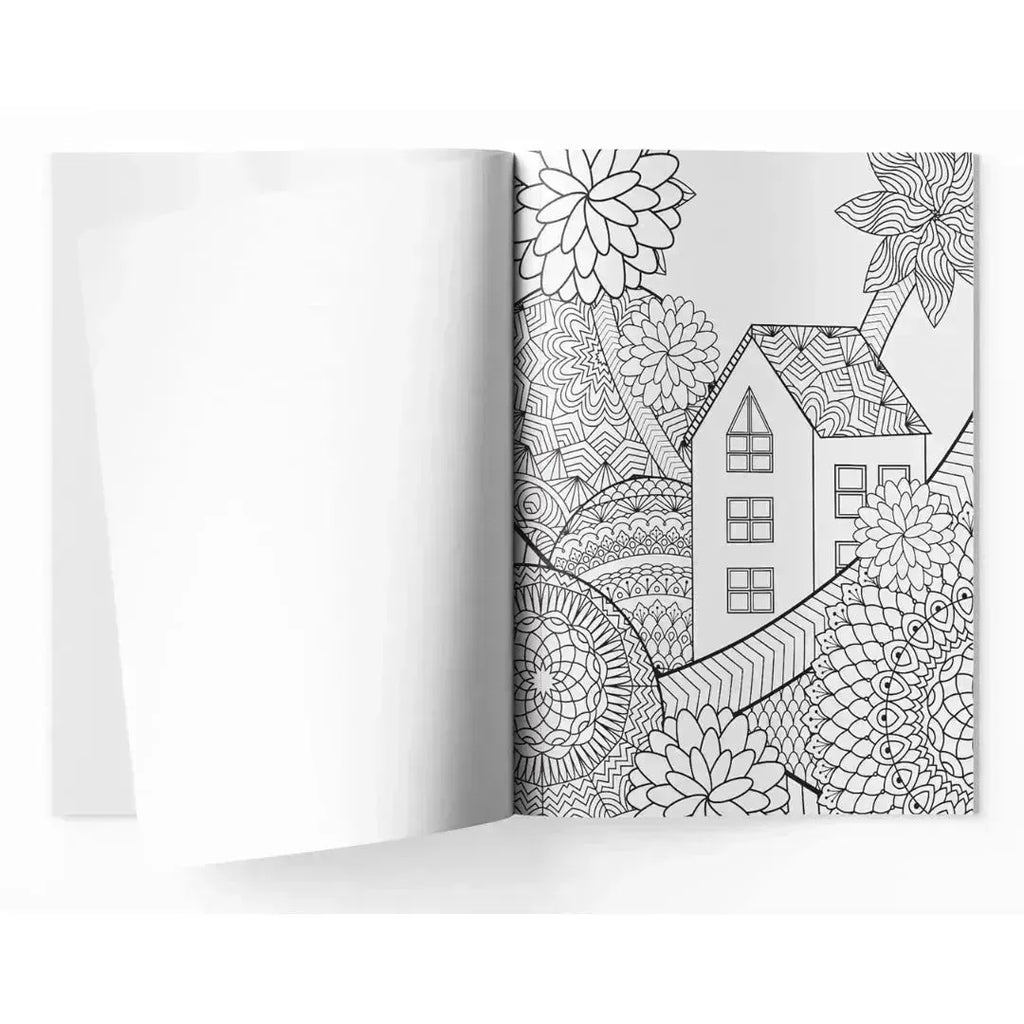 Wonder House Relaxing Mandala Coloring Book - Naivri