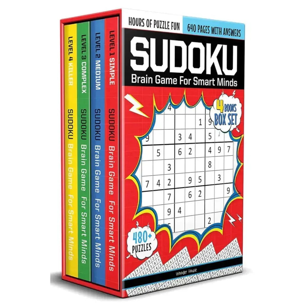 Wonder House Sudoku Brain Games Box Set Of 4 Books - Naivri