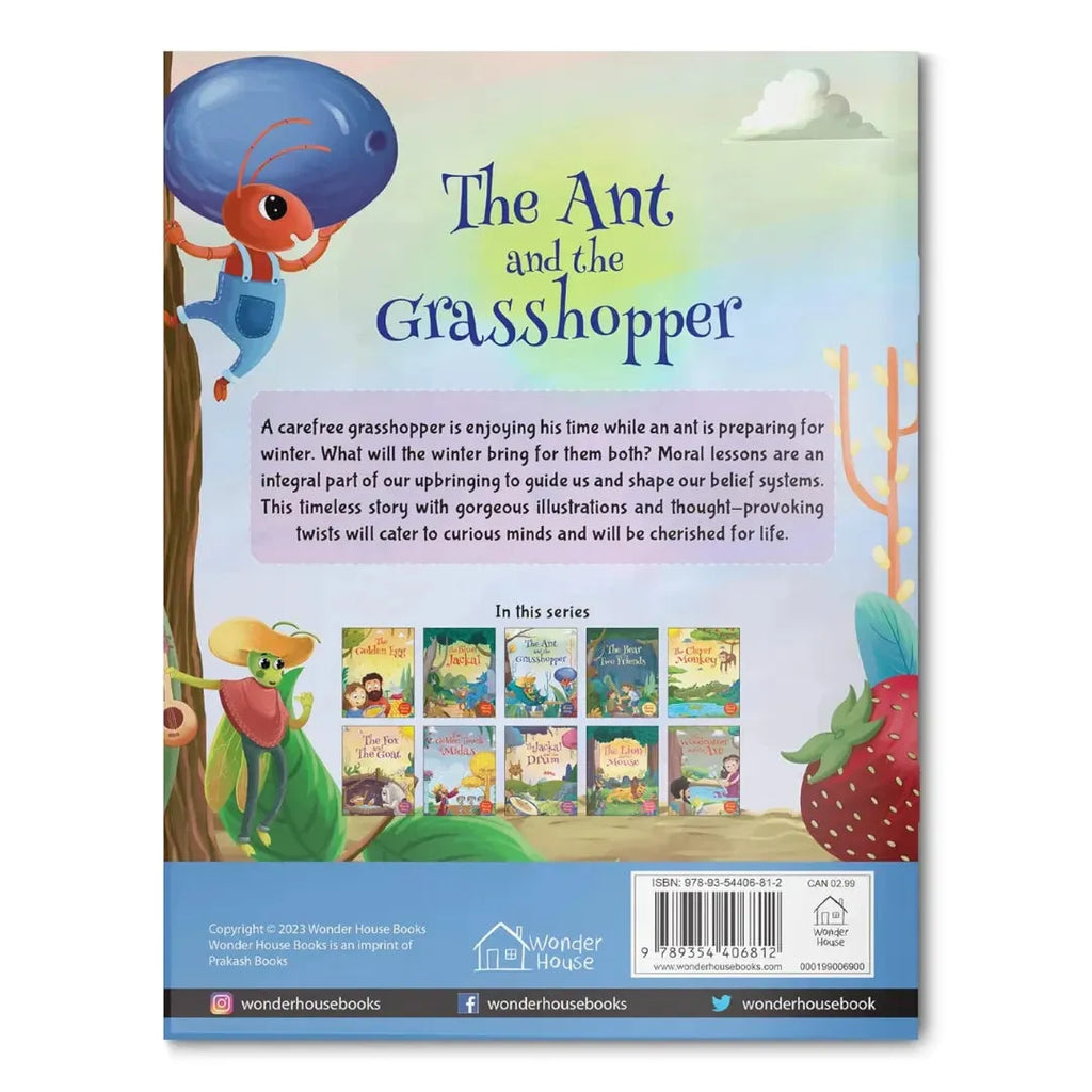 Wonder House The Ant and the Grasshopper - Illustrated Moral Story for Children - Naivri