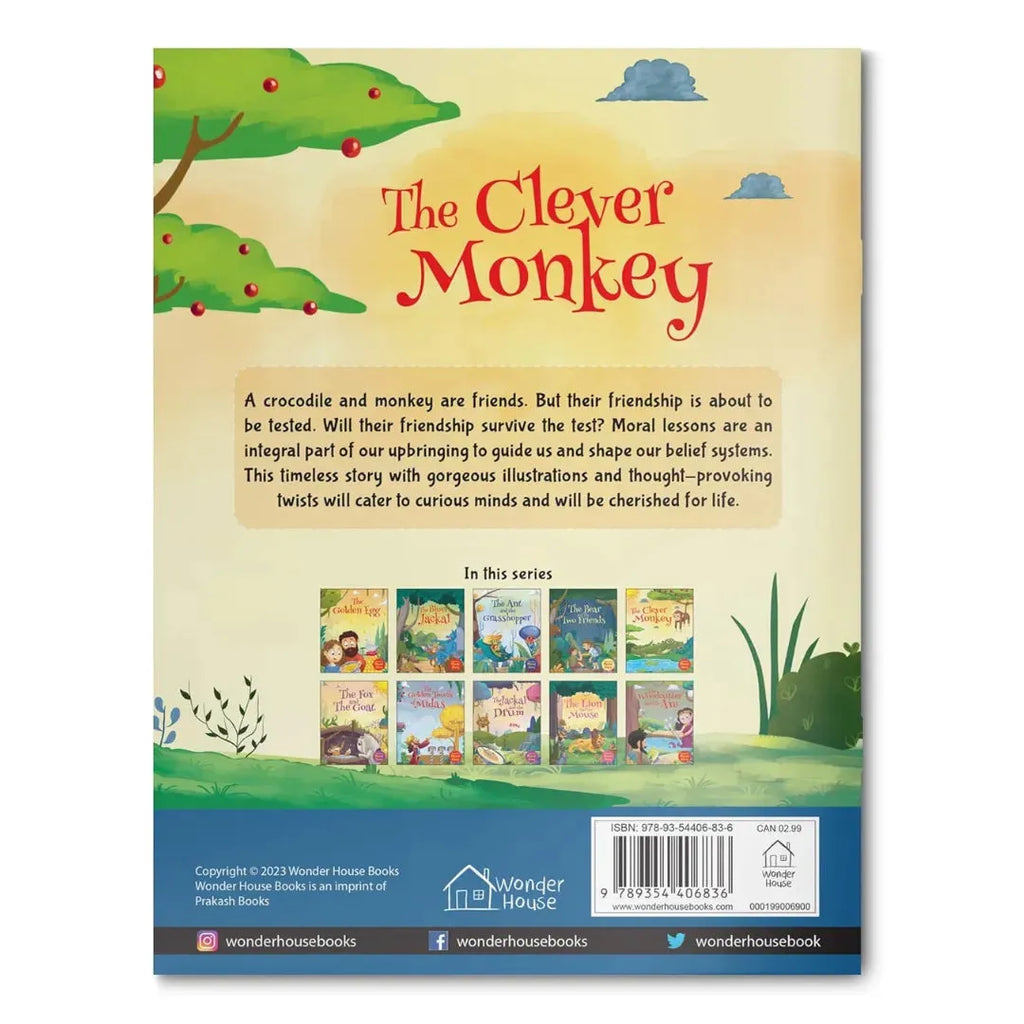 Wonder House The Clever Monkey - Illustrated Moral Story for Children - Naivri