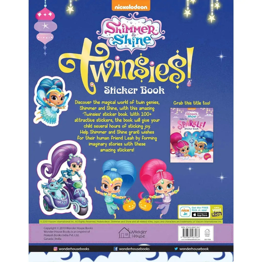 Wonder House Twinsies Sticker Book Shimmer And Shine - Naivri