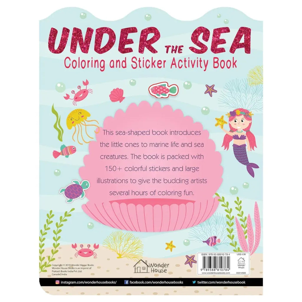 Wonder House Under The Sea Coloring and Sticker Activity Book - Naivri