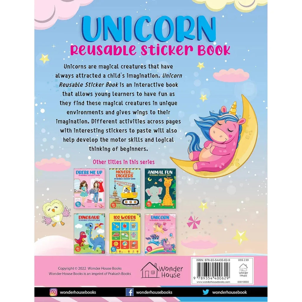 Wonder House Unicorn Reusable Sticker Book - Naivri