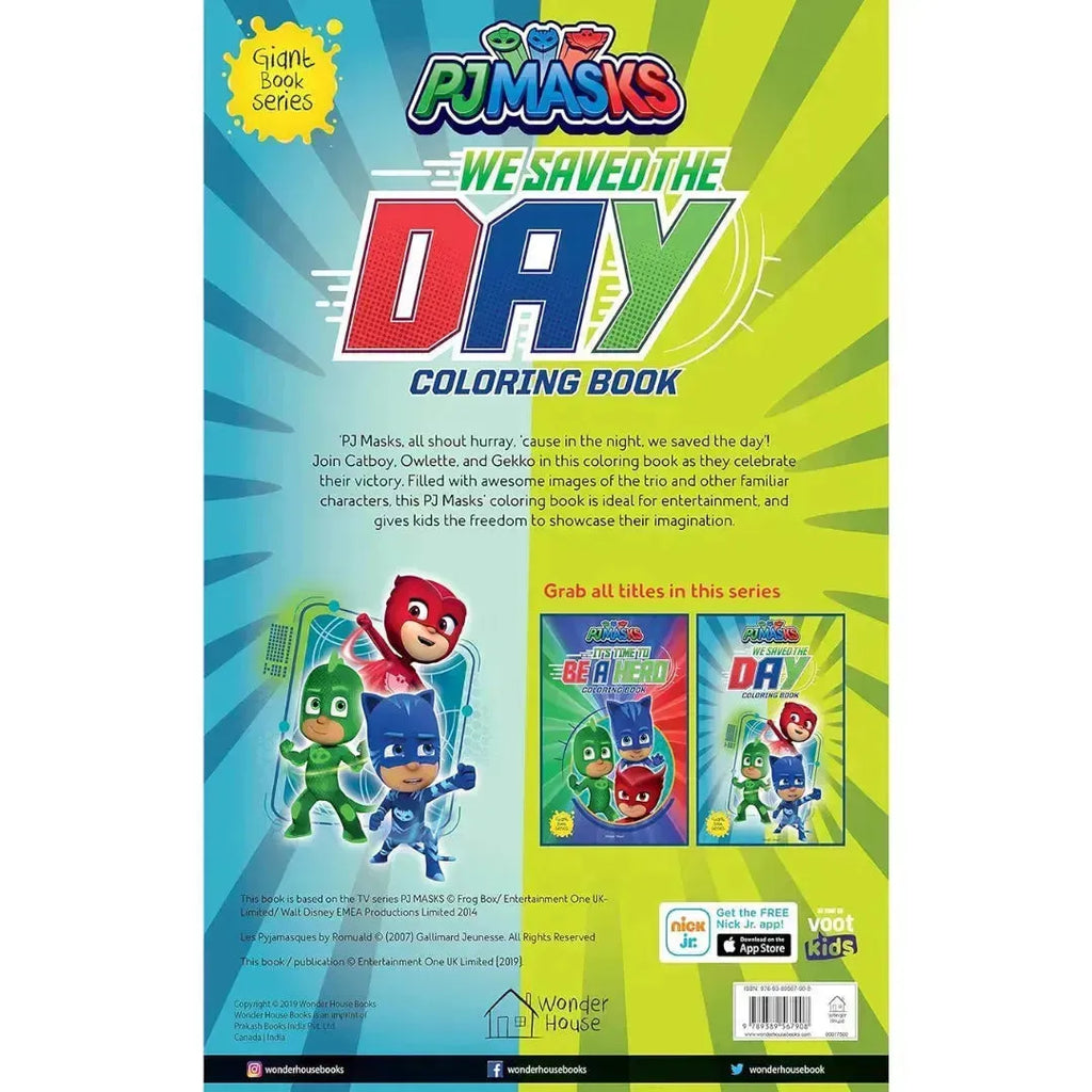 Wonder House We saved the Day PJ Masks Giant Coloring Book - Naivri