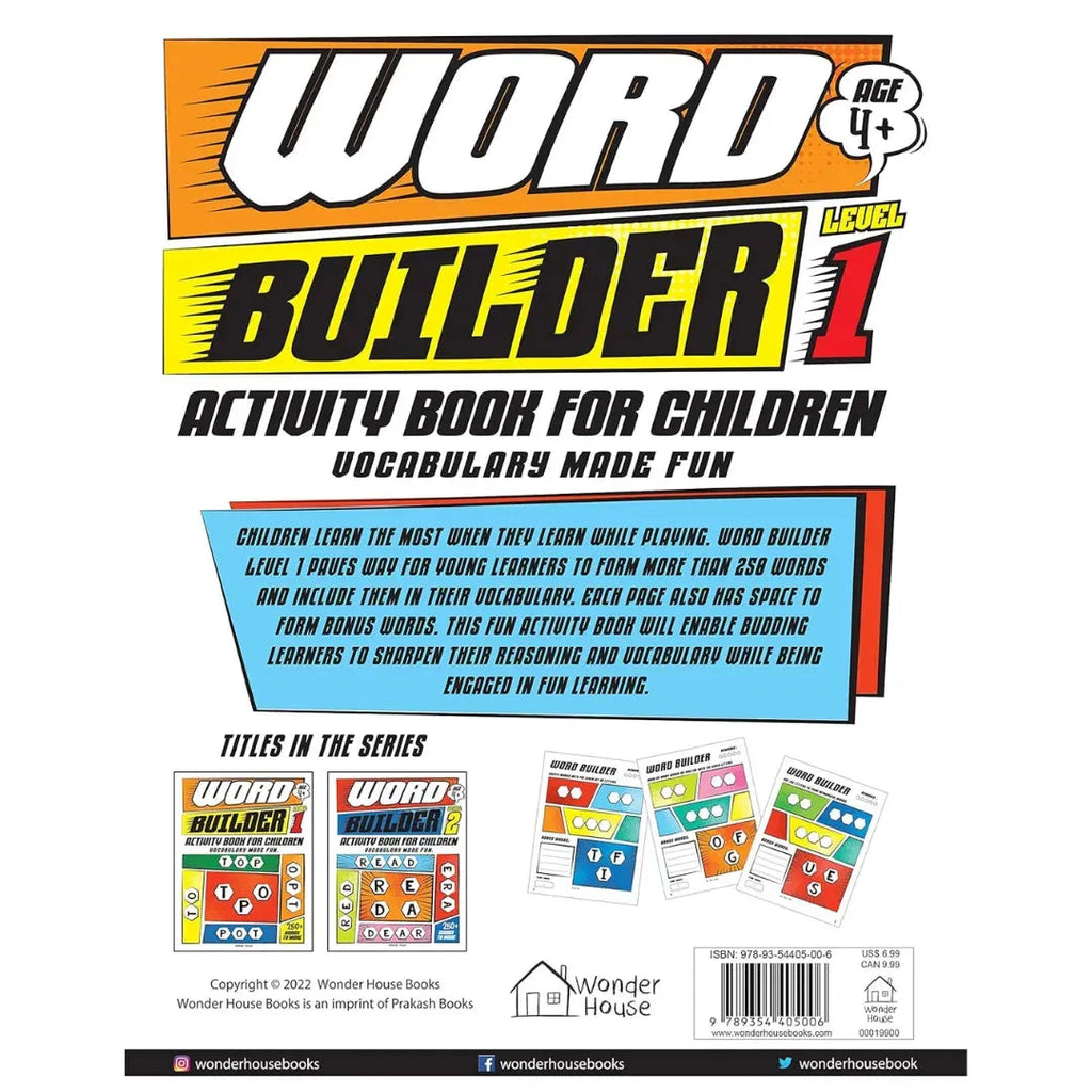 Wonder House Word Builder Activity Book Level 1 - Naivri